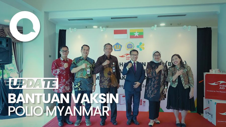 Indonesia Kirim 2,71 Juta Dosis Vaksin Polio untuk Anak-Anak Myanmar