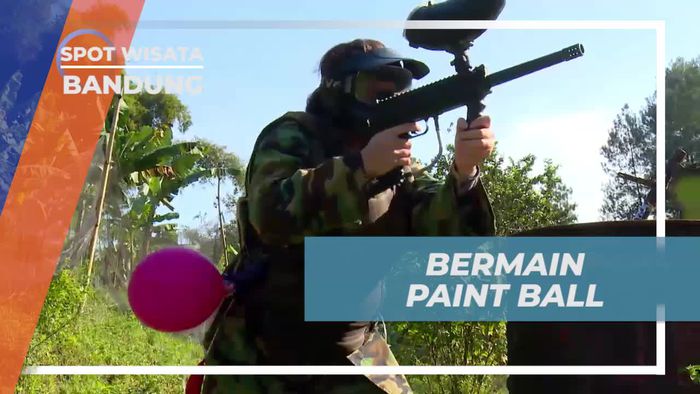 Adu Kekompakan Bermain Paint Ball di Bandung