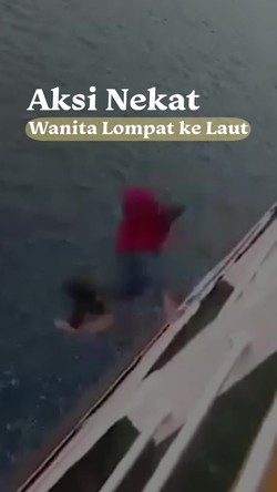 Video: Wanita Penumpang Kapal asal Jember Lompat ke Laut di Selat Bali
