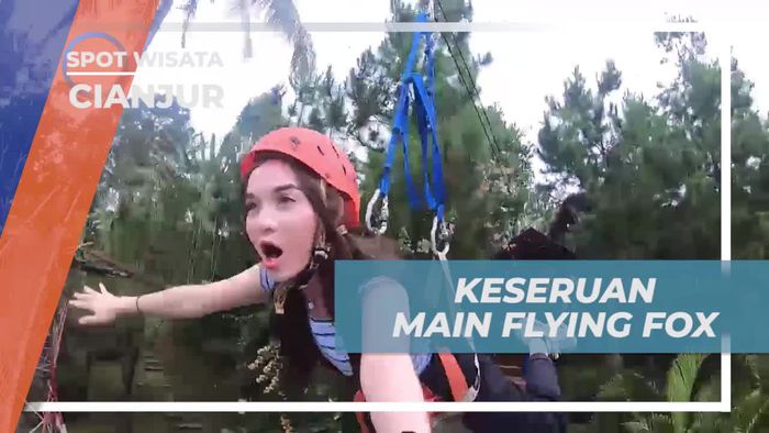 Merasakan Sensasi Menegangkan Bermain Flying Fox, Cianjur