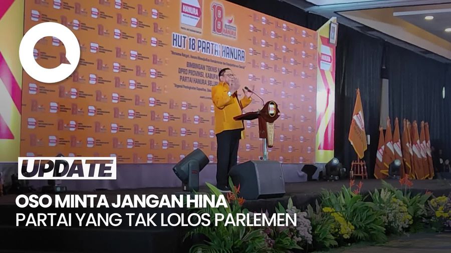 Video OSO di HUT Hanura: Tanpa Partai Kecil Tak Ada Indonesia