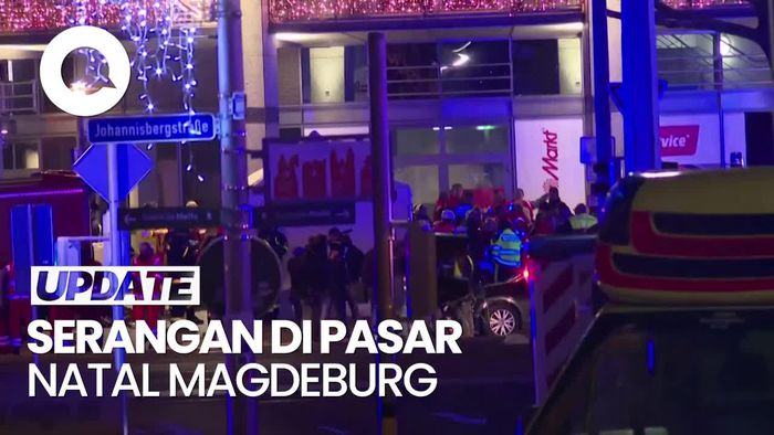 Video: Mobil Tabrak Kerumunan di Pasar Natal Magdeburg, Puluhan Orang Terluka