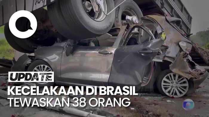 Video: Kecelakaan Maut Bus dengan Truk di Brasil Tewaskan 38 Orang