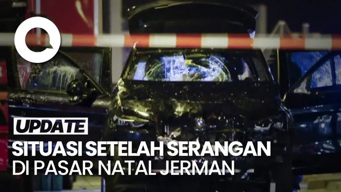 Video Warga Jerman Berduka Setelah Pemobil Tabrak Kerumunan di Pasar Natal