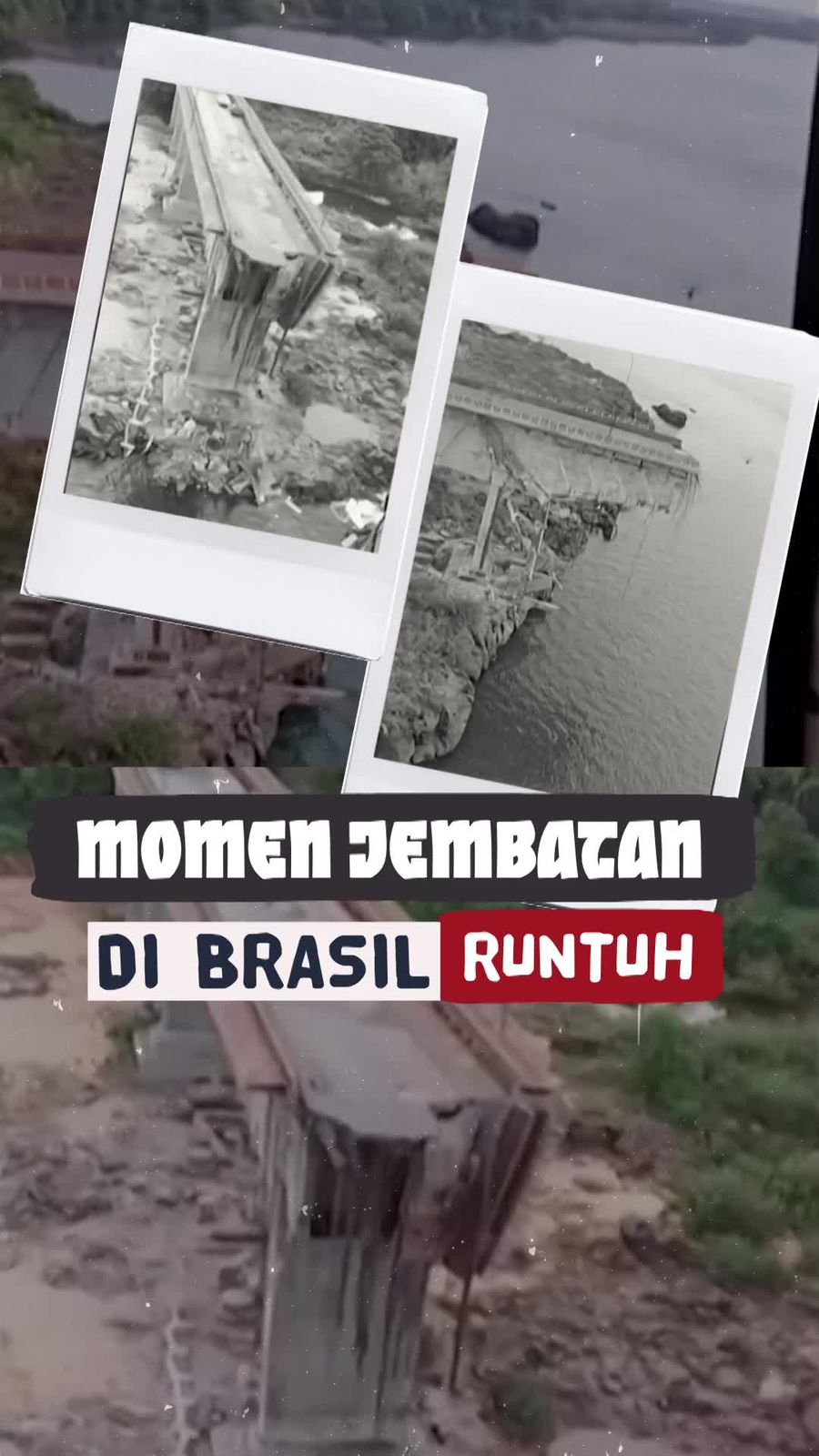 Video: Detik-detik Jembatan di Brasil Retak Lalu Runtuh, 1 Orang Tewas