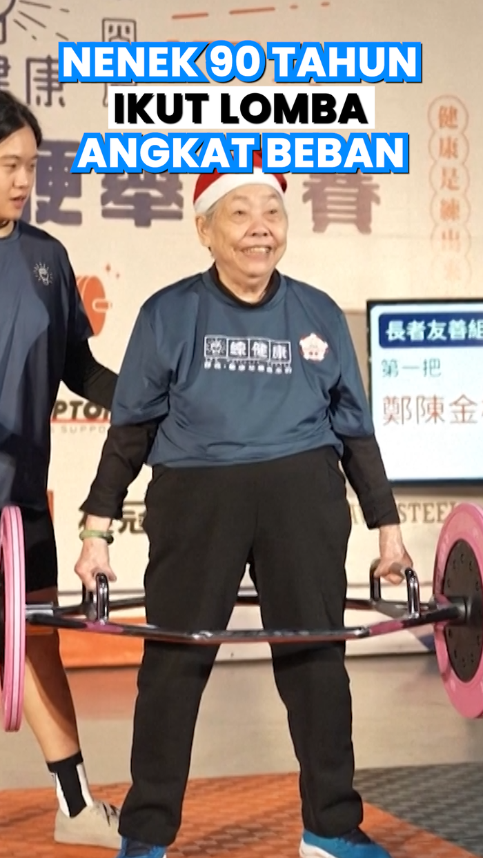 Video Rahasia Workout Nenek 90 Tahun di Taiwan yang Ikut Lomba Angkat Beban