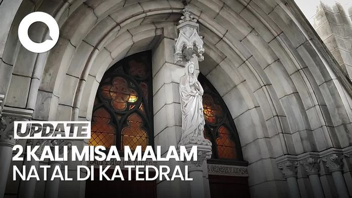 Video Gereja Katedral Jakarta Gelar 2 Kali Misa Malam Natal Hari Ini