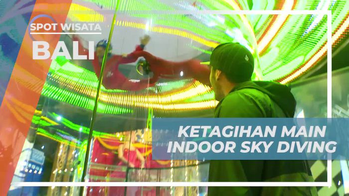 Ketagihan Beraksi di Indoor Sky Diving, Trans Studio, Bali