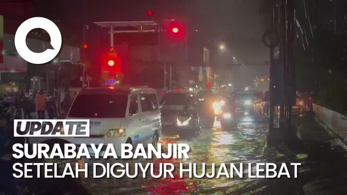 Video Surabaya Banjir Akibat Hujan Lebat, Walkot Eri: Semua Sungai Penuh