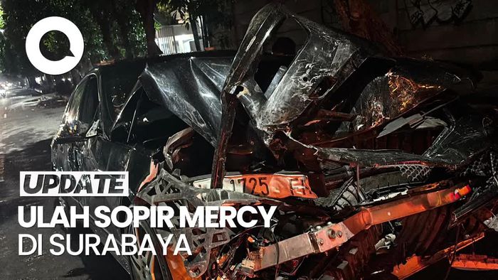 Video: Sopir Mercy Mabuk Tabrak 6 Kendaraan di Surabaya Jadi Tersangka