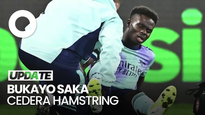 Video: Aduh! Saka Bakal Absen Beberapa Pekan karena Cedera Hamstring