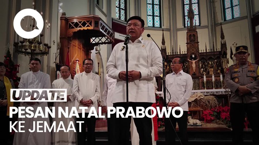 Video: Menko Polkam Sampaikan Pesan Natal Prabowo ke Jemaat
