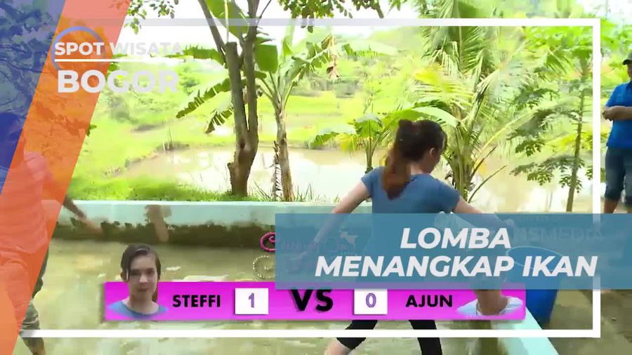 Lomba Menangkap Ikan Seru di Tirta Sanita, Bogor