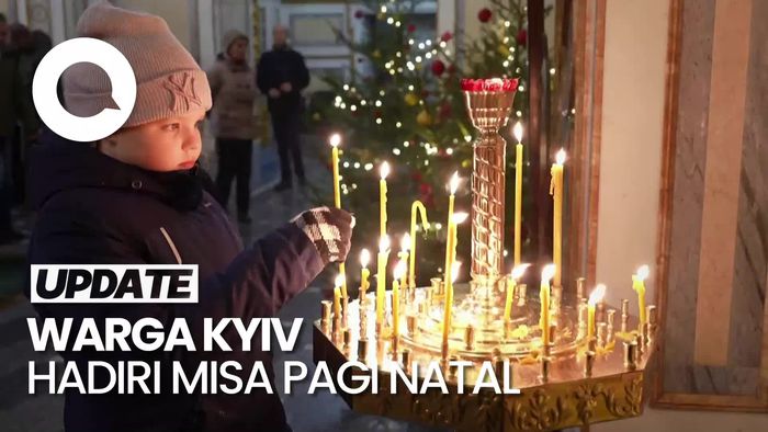 Video: Warga Kyiv Hadiri Misa Pagi Meski Ada Peringatan Serangan Udara