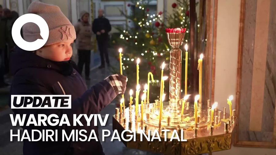 Video: Warga Kyiv Hadiri Misa Pagi Meski Ada Peringatan Serangan Udara