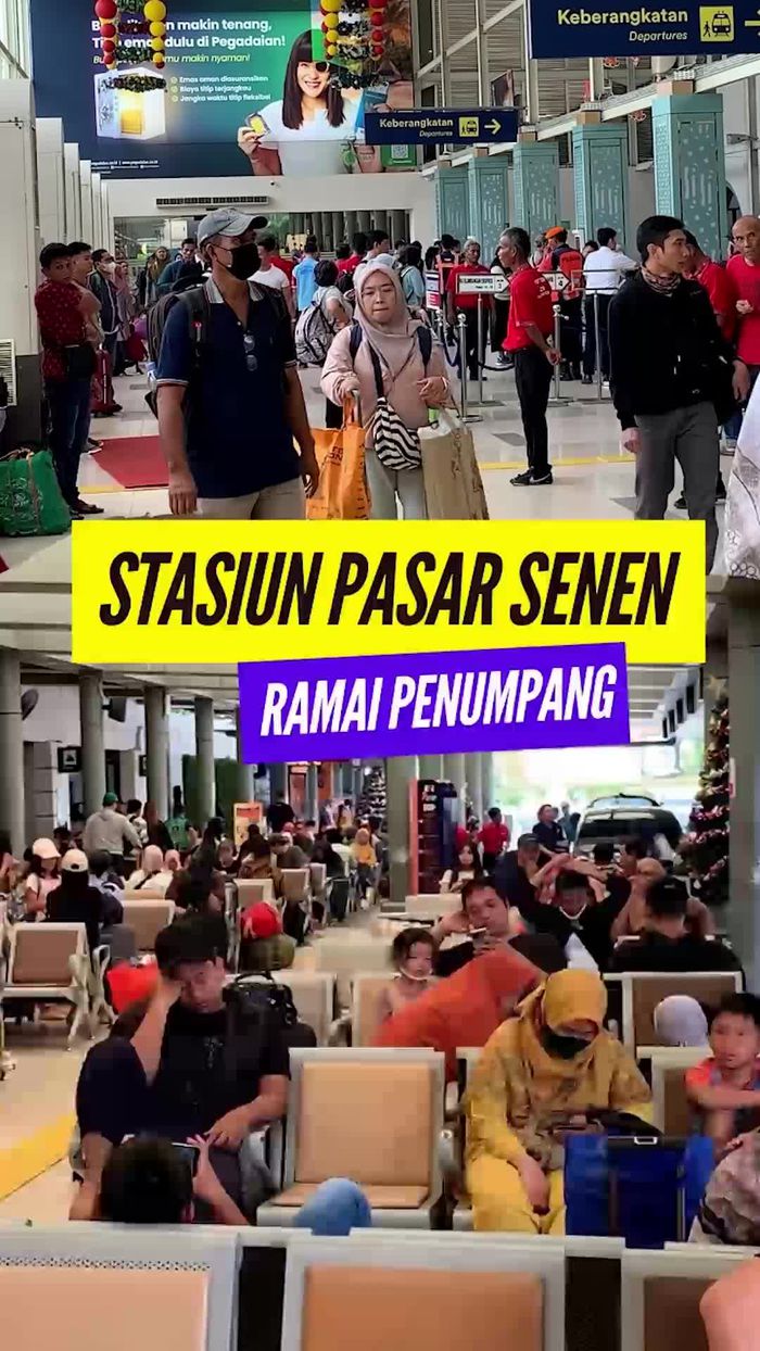 Video: Libur Natal 2024, Stasiun Pasar Senen Ramai Penumpang