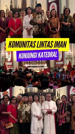 Video: Komunitas Lintas Iman Ucapkan Selamat Natal ke Jemaat Katedral