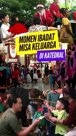 Video: Katedral Gelar Misa Keluarga, Bagikan Bingkisan ke Anak-anak