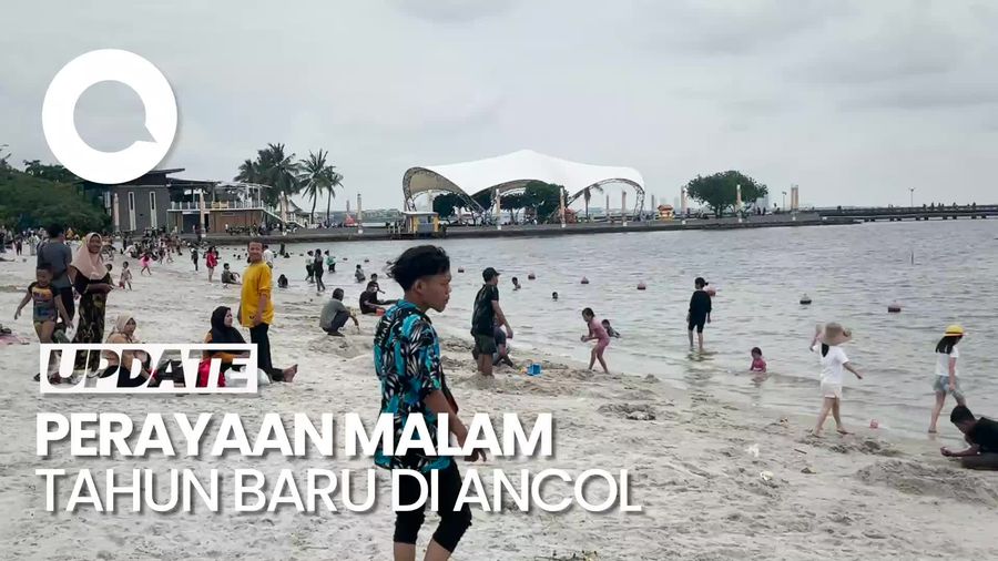Video: Acara Seru di Pantai Ancol di Malam Tahun Baru, Ada Aksi Seribu Drone