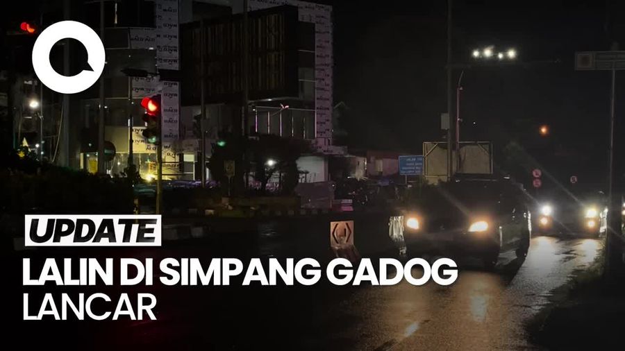 Video: Arus Lalu Lintas di Simpang Gadog Lancar Malam Ini