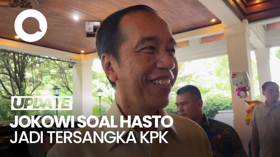 Video Ekspresi Jokowi Respons Hasto Kristiyanto Jadi Tersangka KPK