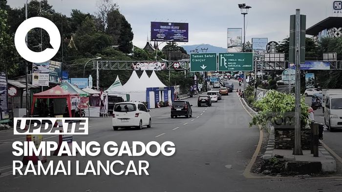 Video Suasana Terkini Arus Lalin di Simpang Gadog Arah Puncak