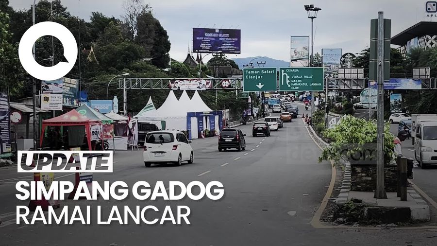 Video Suasana Terkini Arus Lalin di Simpang Gadog Arah Puncak