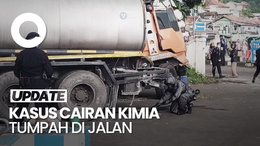 Video: Gegana Polda Jabar Diterjunkan Gegara Cairan Kimia Tumpah di Jalan