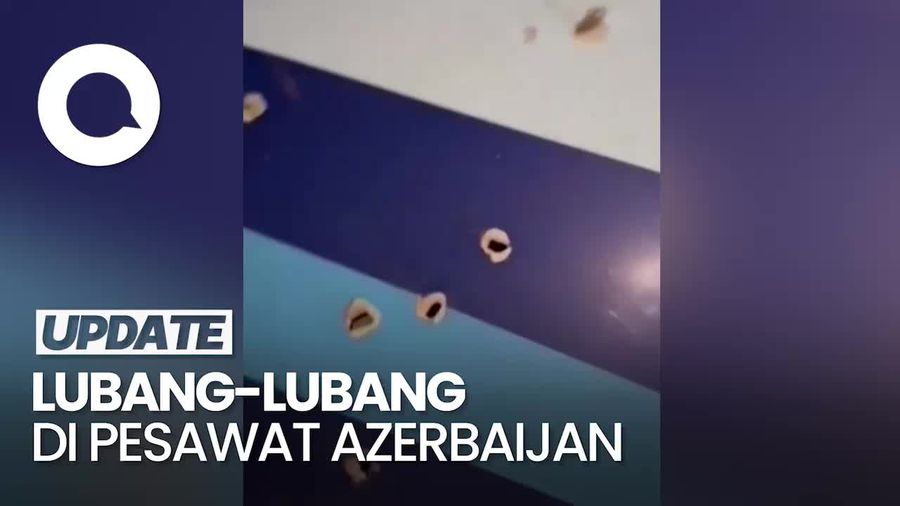 Video: Dugaan Lubang-lubang Tembakan di Pesawat Azerbaijan