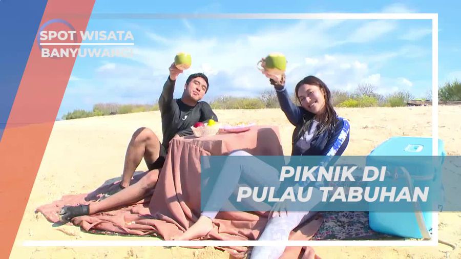Piknik Santai Sambil Nikmati Pemandangan Laut di Pulau Tabuhan, Banyuwangi