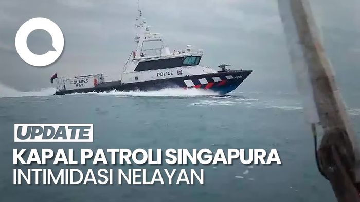 Video: Detik-detik Nelayan di Batam Diintimidasi Kapal Patroli Singapura