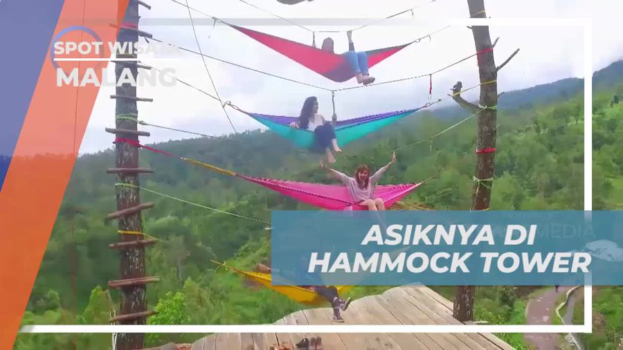 Menguji Adrenalin dan Menikmati Pemandangan dari Hammock Tower di Coban Rais Kota Malang