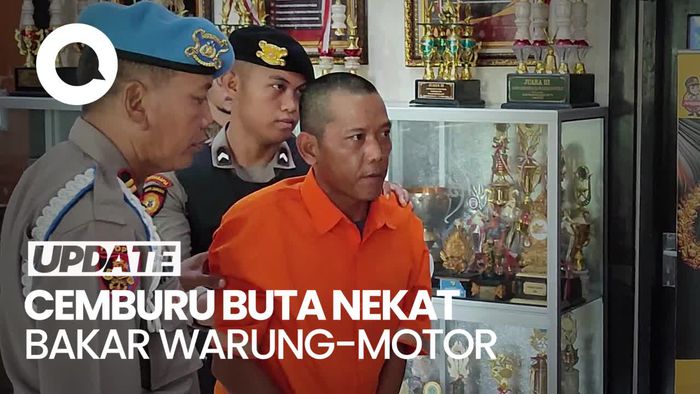 Video: Kesal Diselingkuhi, Pria di Tabanan Bakar Warung-Motor Pacarnya