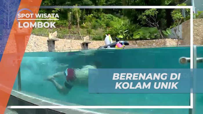 Berenang Seru di Kolam Renang Unik Aruna Resort Lombok