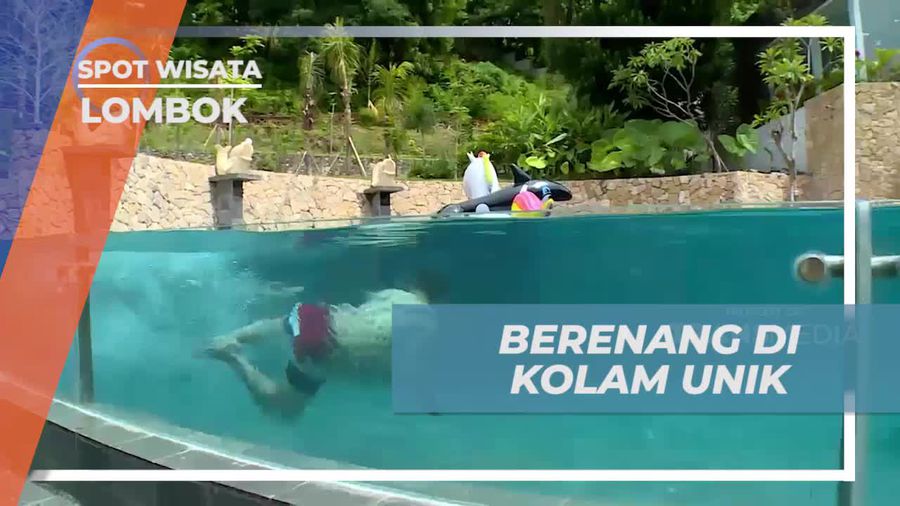 Berenang Seru di Kolam Renang Unik Aruna Resort Lombok