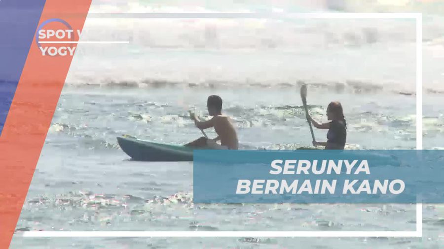 Serunya Bermain Kano di Pantai South Shore, Yogyakarta