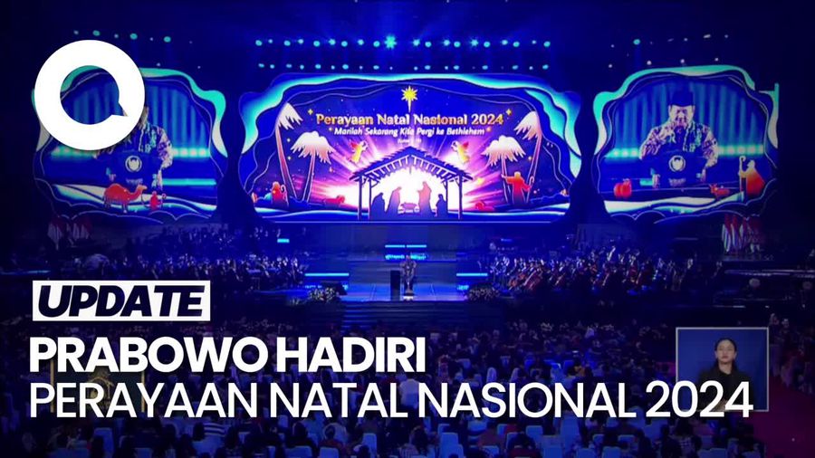 Video: Prabowo hingga Jajaran Menteri Hadiri Perayaan Natal Nasional 2024