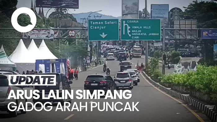 Video: Suasana Simpang Gadog Siang Ini, Lalin Masih Dua Arah