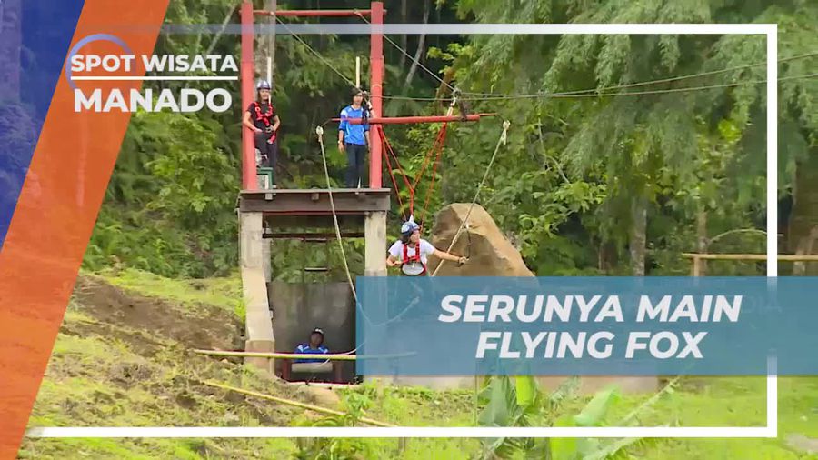 Serunya Meluncur di Flying Fox Bukit Doa, Manado