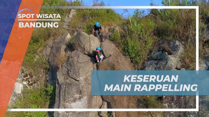Nikmati Keseruan Bermain Rappelling di Gunung Batu, Bandung