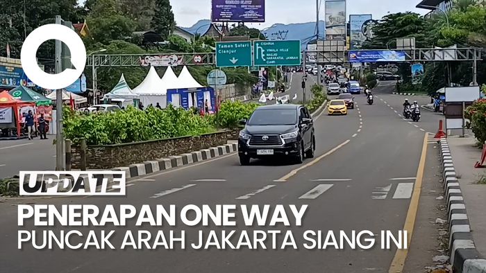 Video: Polisi Berlakukan One Way Puncak Arah Jakarta Mulai Pukul 13.00 WIB