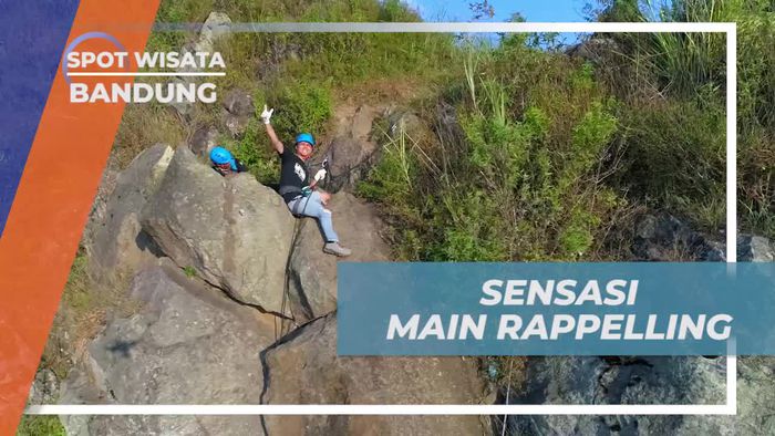 Merasakan Sensasi Luar Biasa Saat Rappelling di Gunung Batu, Bandung