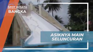 Bermain Asyik di Seluncuran Air Sambil Istirahat, Bangka