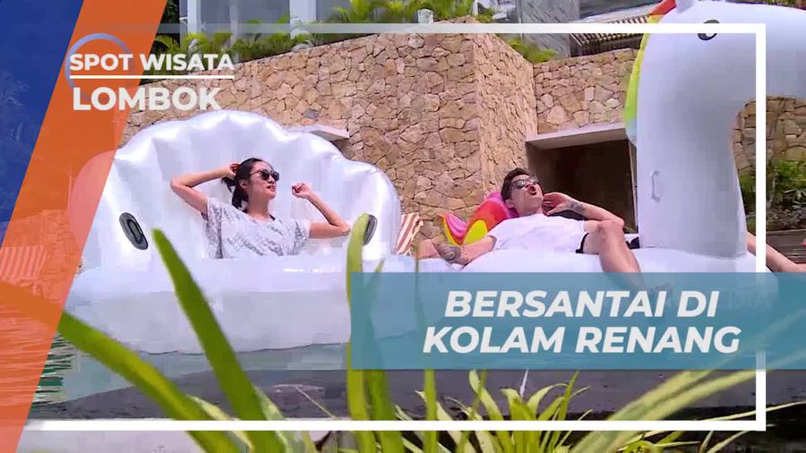 Bersantai dan Bermain di Kolam Renang Aruna Resort, Lombok