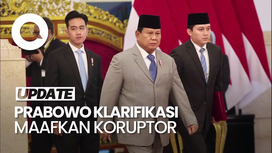 Video Klarifikasi Prabowo soal Maafkan Koruptor