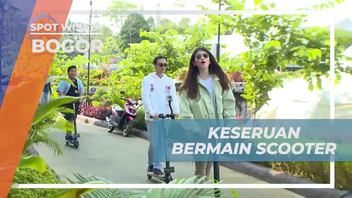 Bermain Scooter Seru di Pagi Hari dengan Udara Sejuk Bogor