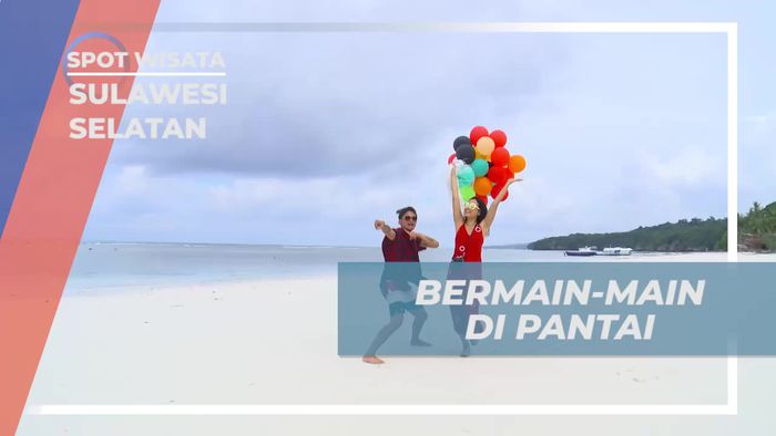 Bermain Seru di Pantai Pasir Putih Bulukumba Sulawesi Selatan