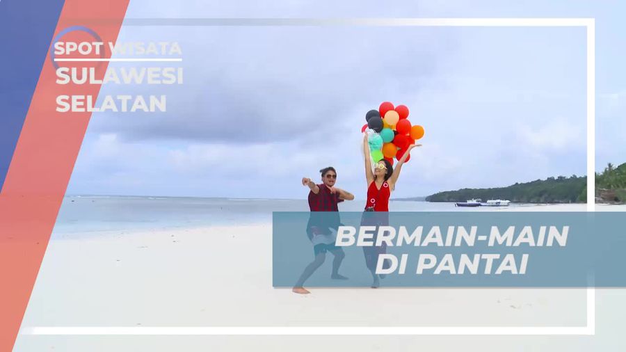 Bermain Seru di Pantai Pasir Putih Bulukumba Sulawesi Selatan
