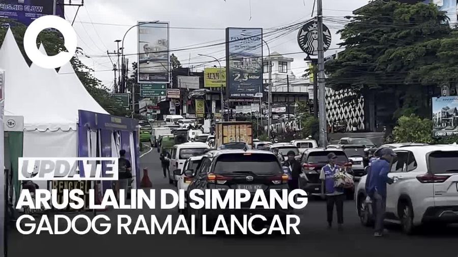Video: Jelang Tahun Baru, Arus Lalin di Simpang Gadog Ramai Lancar