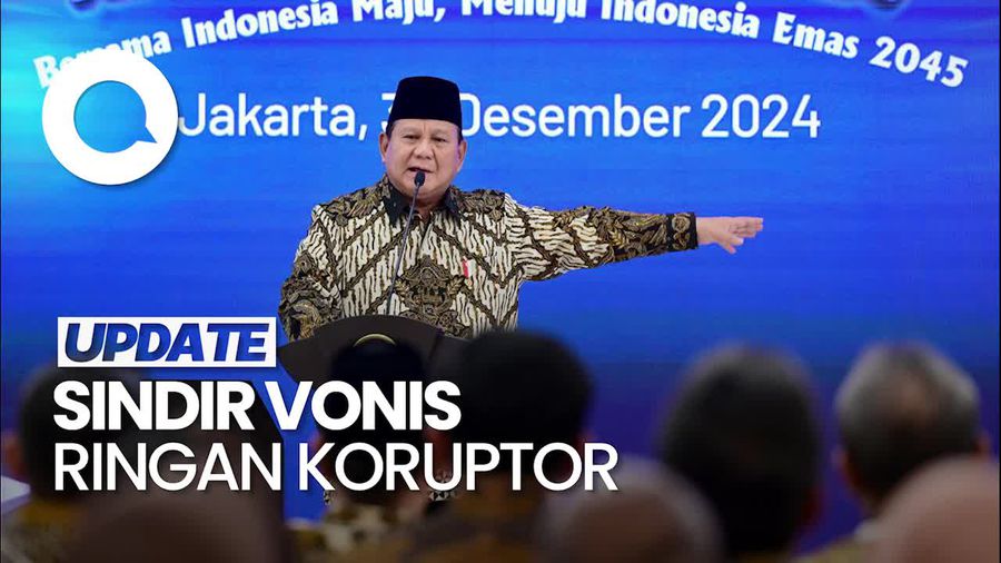 Video: Momen Prabowo Sentil Hakim yang Vonis Ringan Koruptor